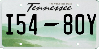 TN license plate I5480Y