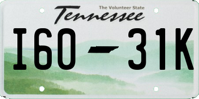 TN license plate I6031K