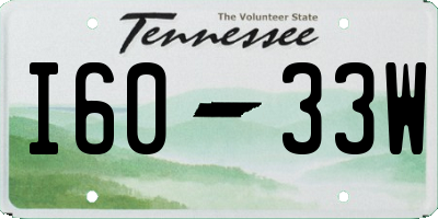 TN license plate I6033W