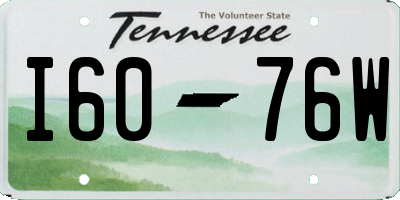 TN license plate I6076W