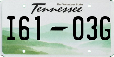 TN license plate I6103G