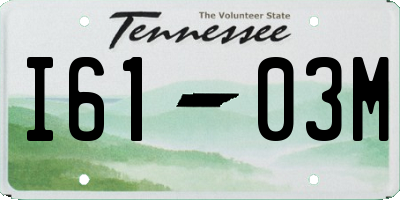 TN license plate I6103M