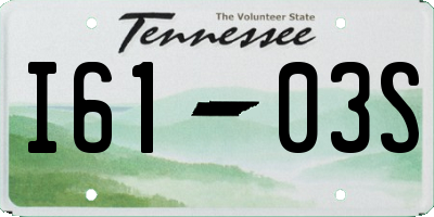 TN license plate I6103S