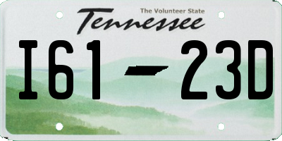 TN license plate I6123D