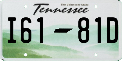TN license plate I6181D
