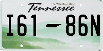 TN license plate I6186N