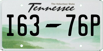 TN license plate I6376P