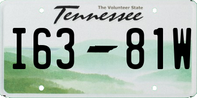 TN license plate I6381W