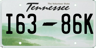 TN license plate I6386K