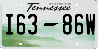 TN license plate I6386W