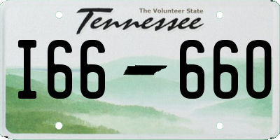 TN license plate I6666O