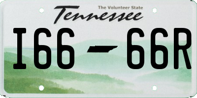TN license plate I6666R