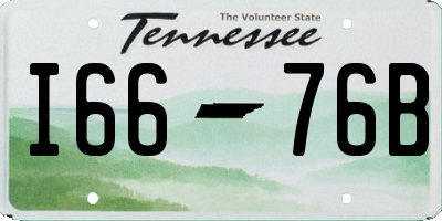 TN license plate I6676B