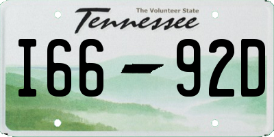 TN license plate I6692D