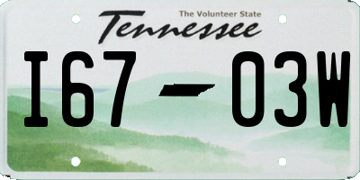 TN license plate I6703W