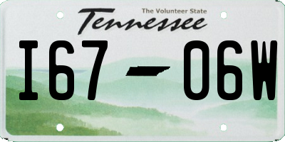 TN license plate I6706W