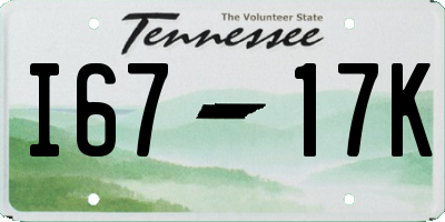 TN license plate I6717K