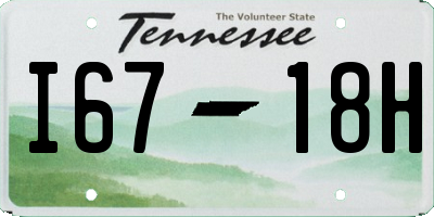 TN license plate I6718H