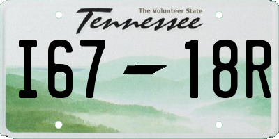 TN license plate I6718R