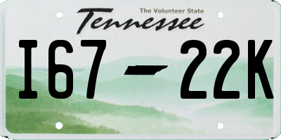 TN license plate I6722K