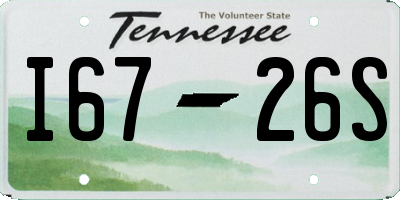 TN license plate I6726S