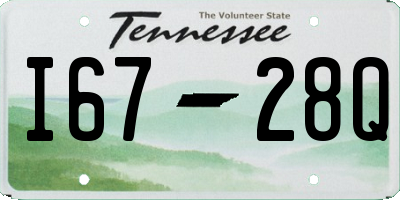TN license plate I6728Q