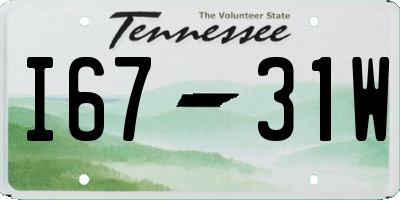 TN license plate I6731W