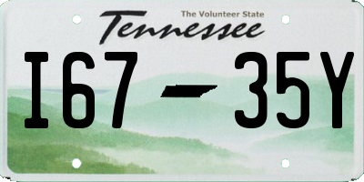 TN license plate I6735Y