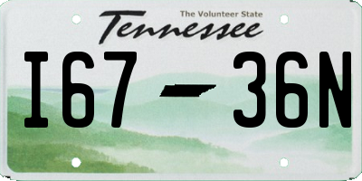 TN license plate I6736N