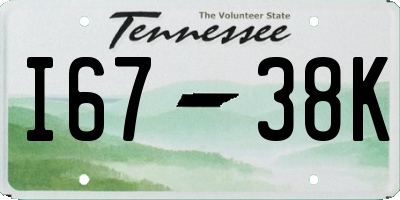 TN license plate I6738K