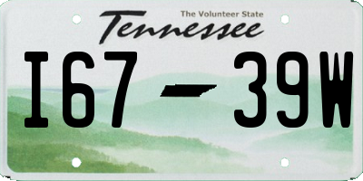 TN license plate I6739W