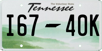 TN license plate I6740K
