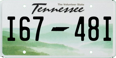 TN license plate I6748I