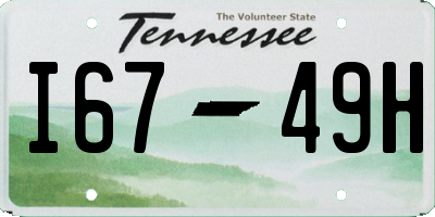 TN license plate I6749H