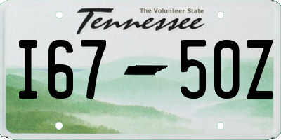 TN license plate I6750Z