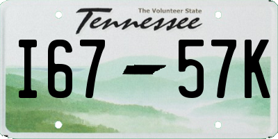 TN license plate I6757K