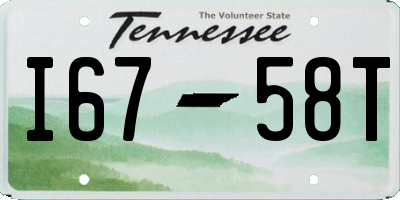 TN license plate I6758T