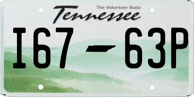 TN license plate I6763P