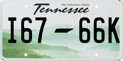 TN license plate I6766K