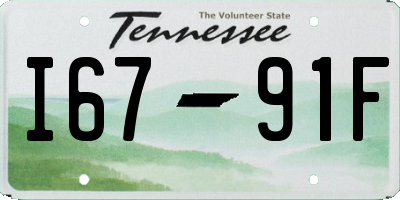 TN license plate I6791F