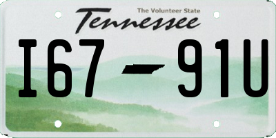 TN license plate I6791U