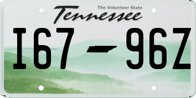 TN license plate I6796Z