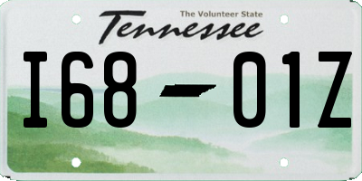 TN license plate I6801Z