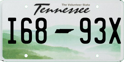 TN license plate I6893X