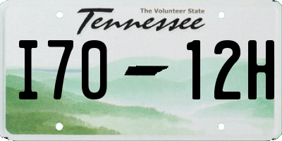 TN license plate I7012H