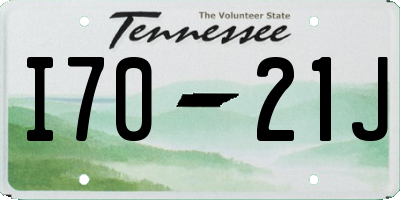 TN license plate I7021J
