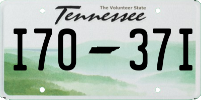 TN license plate I7037I
