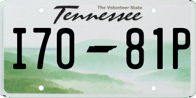 TN license plate I7081P