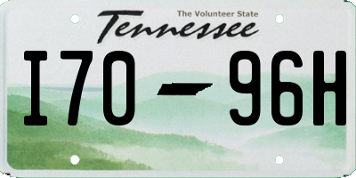 TN license plate I7096H
