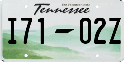 TN license plate I7102Z
